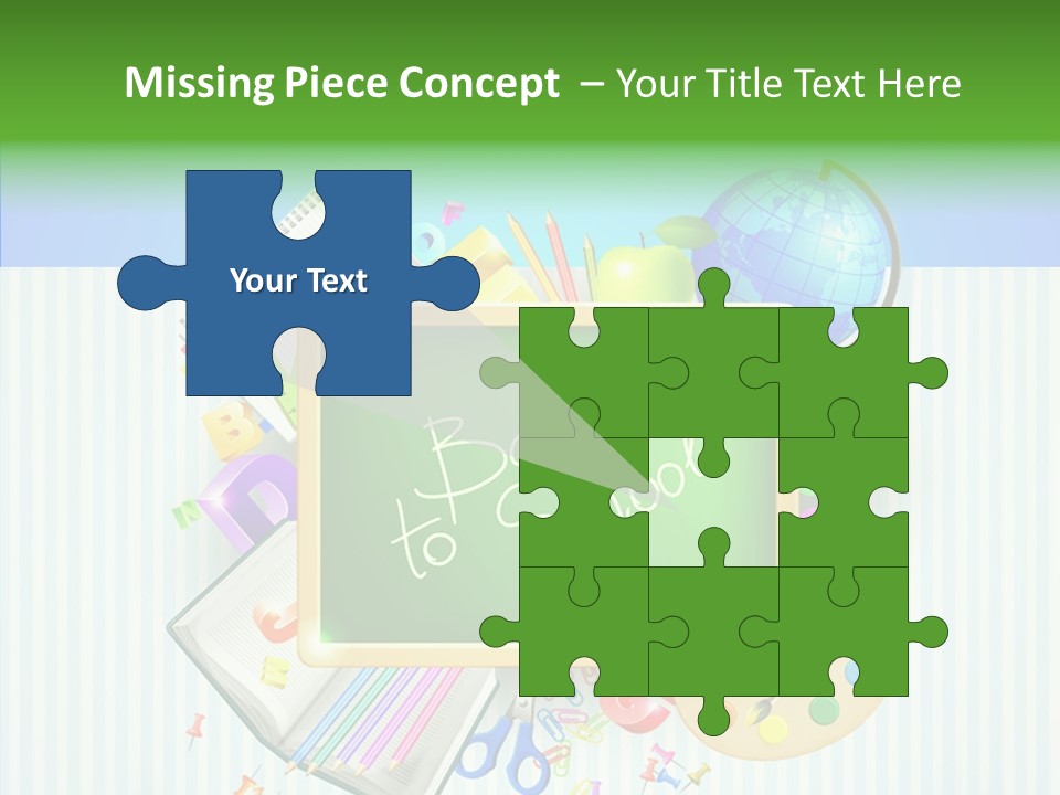 Alphabet Education Green PowerPoint Template