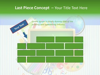 Alphabet Education Green PowerPoint Template
