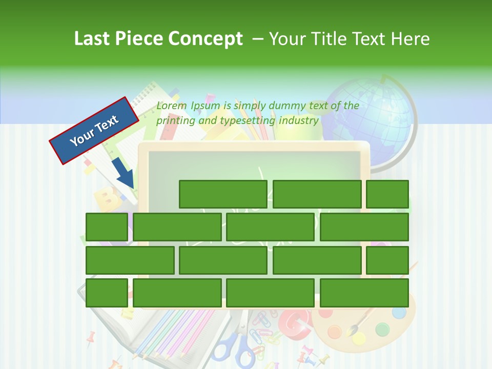 Alphabet Education Green PowerPoint Template