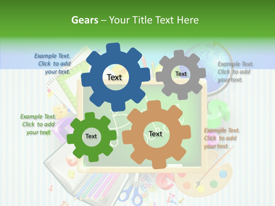 Alphabet Education Green PowerPoint Template