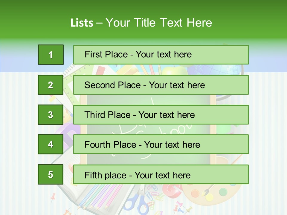 Alphabet Education Green PowerPoint Template