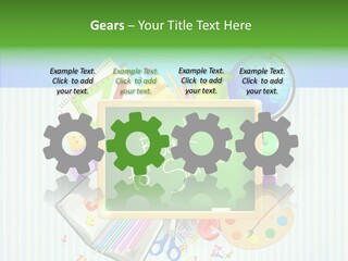 Alphabet Education Green PowerPoint Template