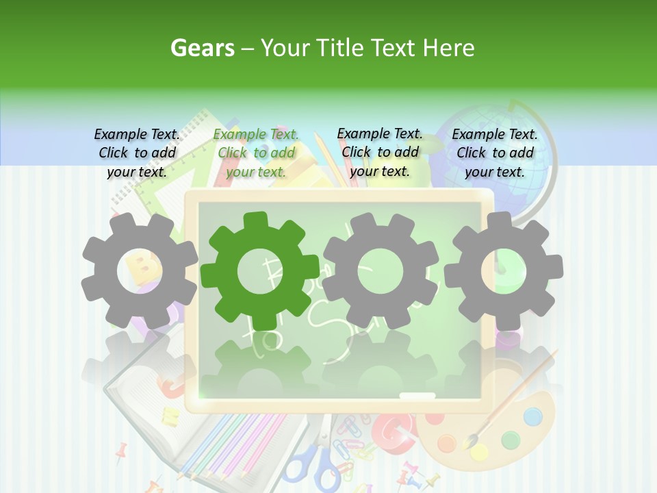 Alphabet Education Green PowerPoint Template
