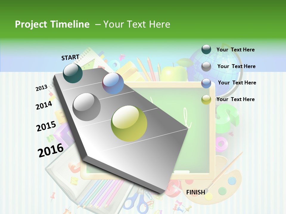 Alphabet Education Green PowerPoint Template