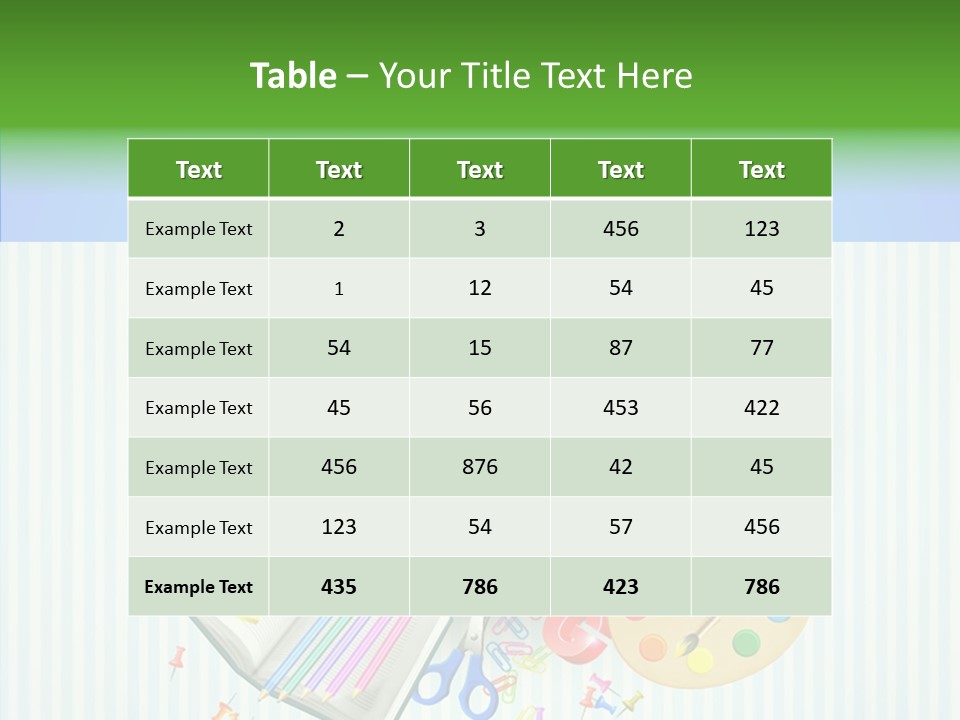 Alphabet Education Green PowerPoint Template