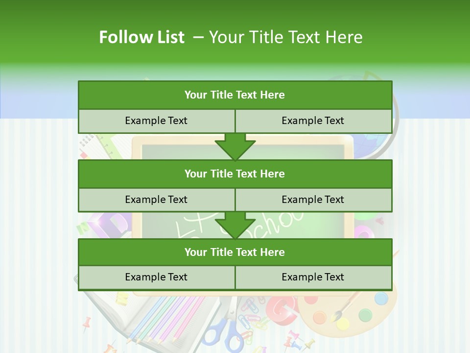 Alphabet Education Green PowerPoint Template