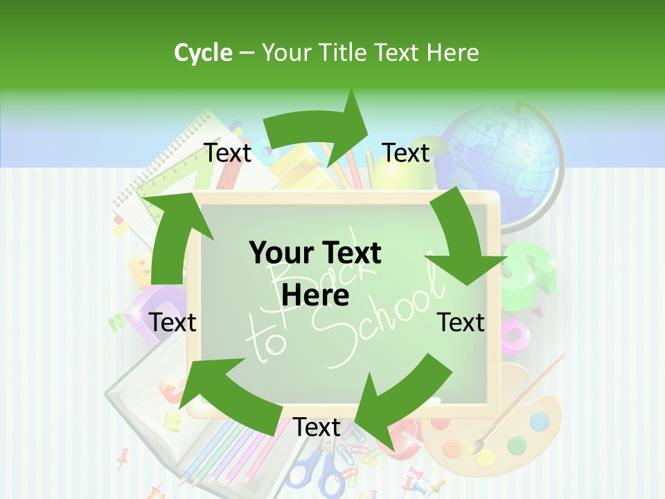 Alphabet Education Green PowerPoint Template