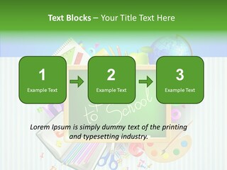 Alphabet Education Green PowerPoint Template