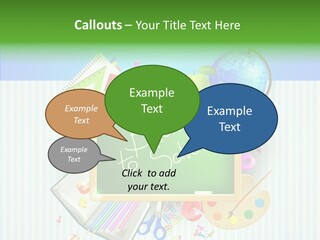 Alphabet Education Green PowerPoint Template