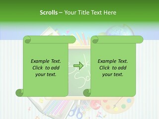 Alphabet Education Green PowerPoint Template
