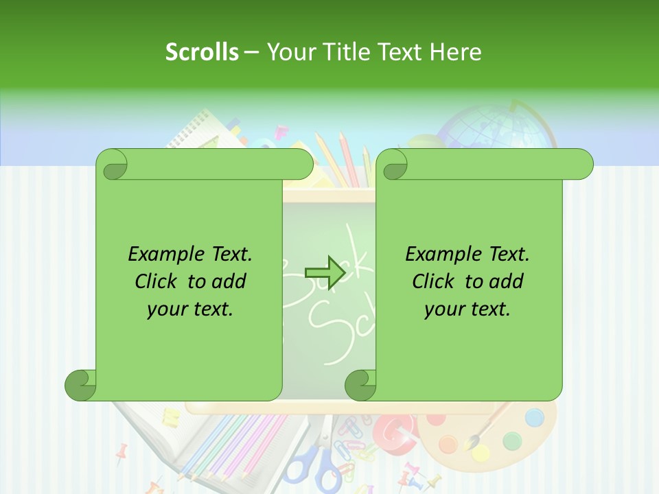 Alphabet Education Green PowerPoint Template