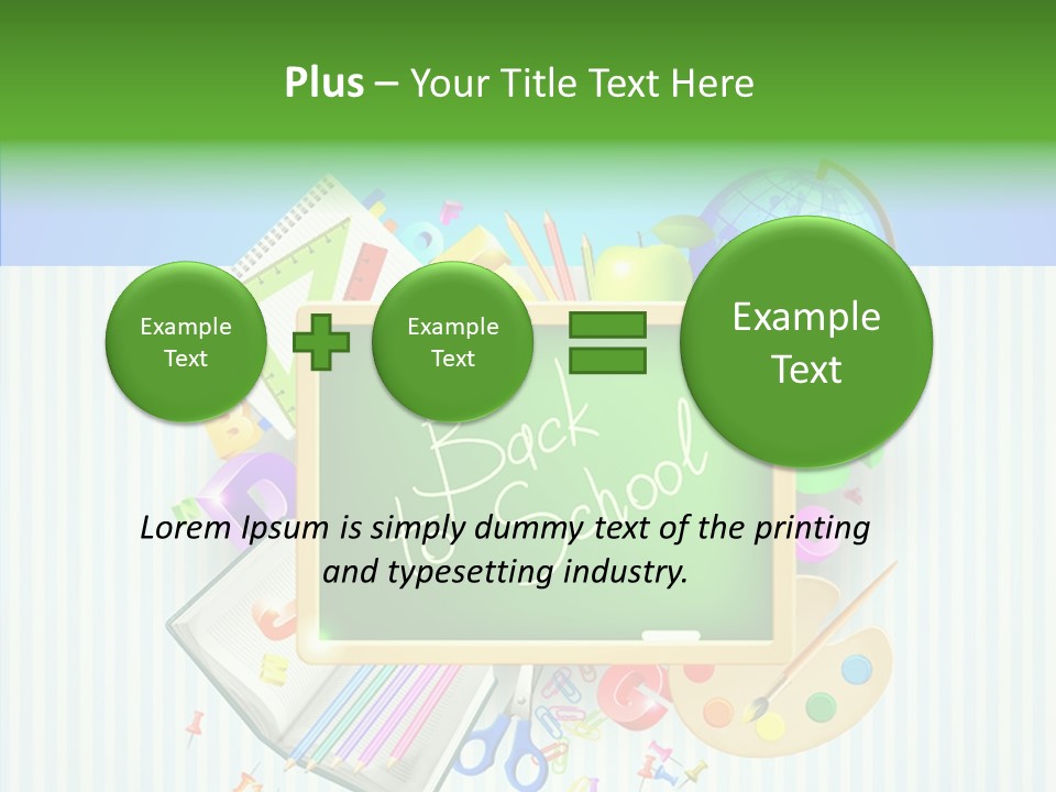 Alphabet Education Green PowerPoint Template