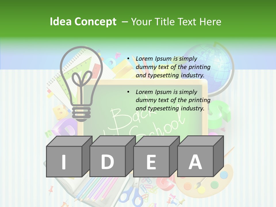 Alphabet Education Green PowerPoint Template