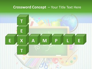 Alphabet Education Green PowerPoint Template
