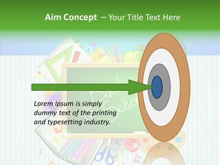 Alphabet Education Green PowerPoint Template