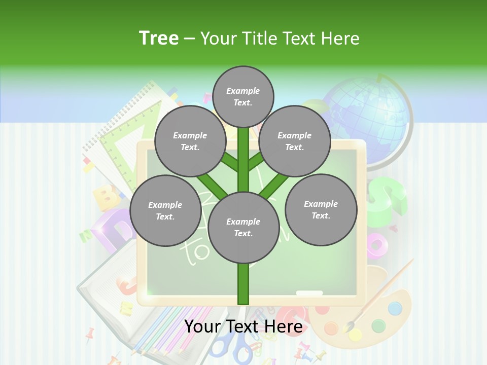 Alphabet Education Green PowerPoint Template
