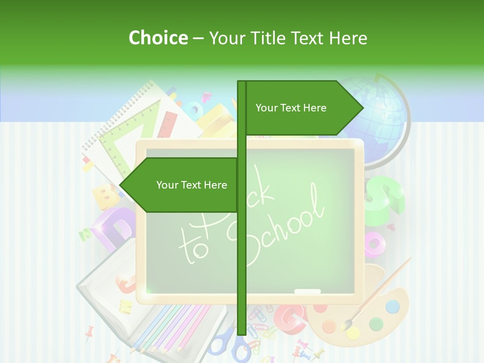 Alphabet Education Green PowerPoint Template