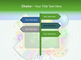 Alphabet Education Green PowerPoint Template