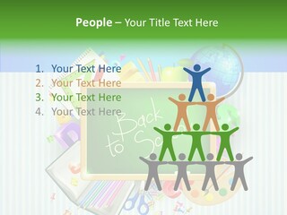 Alphabet Education Green PowerPoint Template