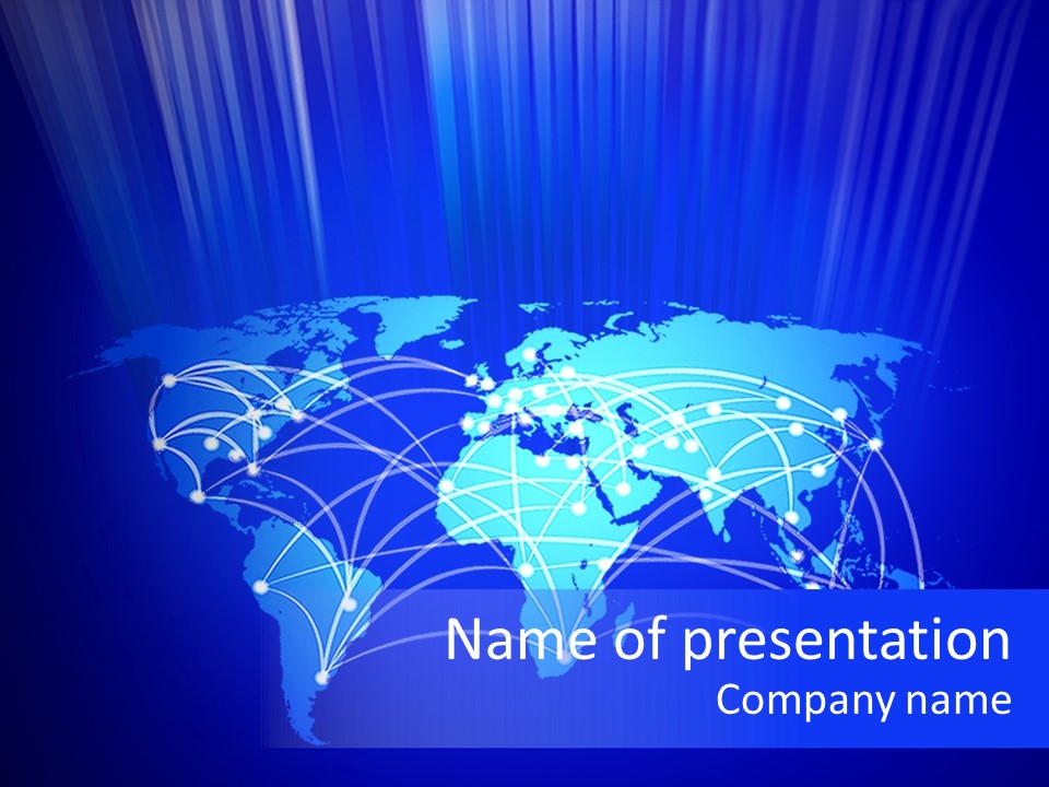 Communication Connectivity Region PowerPoint Template