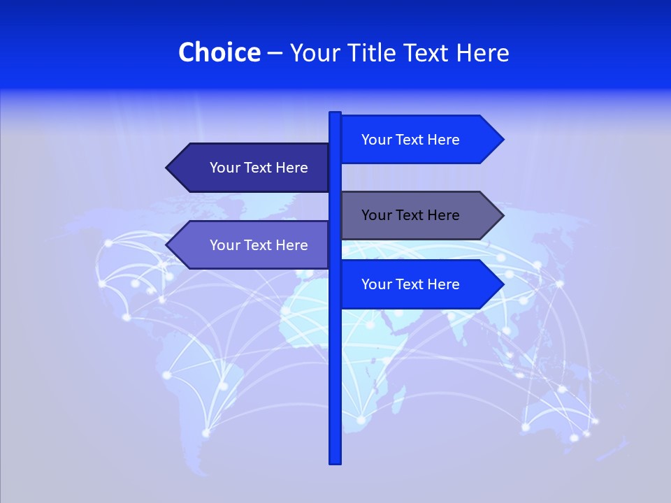 Communication Connectivity Region PowerPoint Template