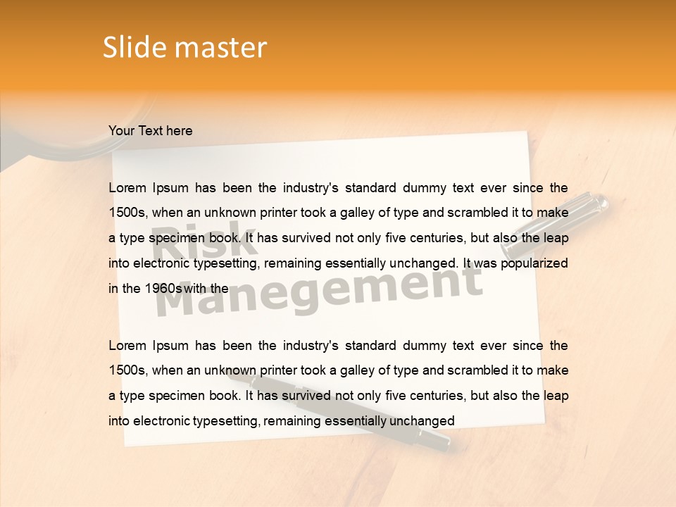 Crash Risky Text PowerPoint Template