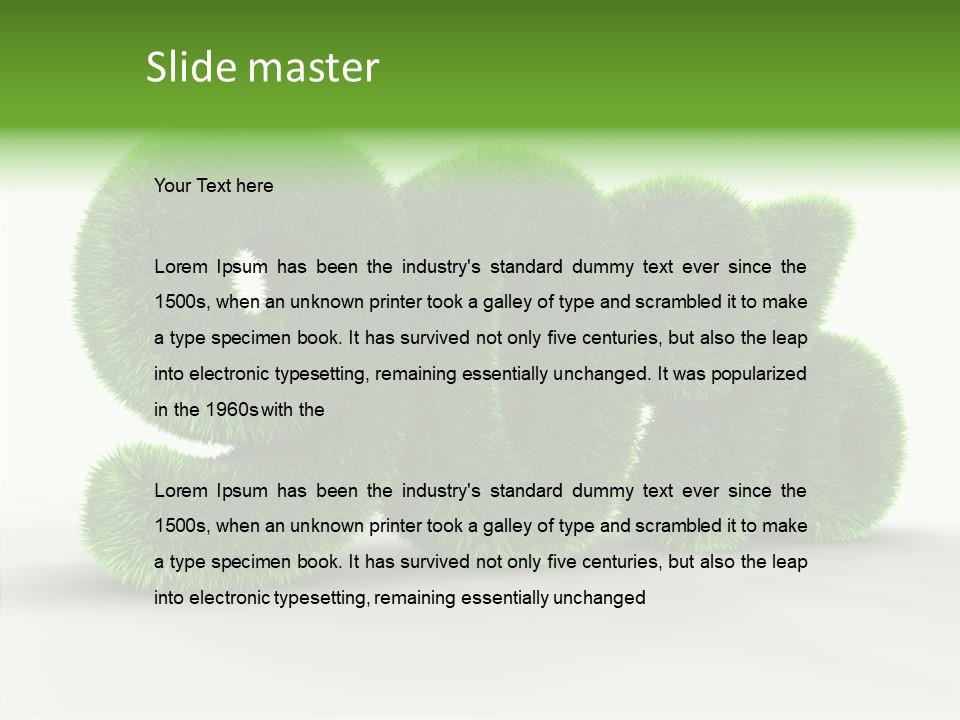 Extruded Percent Market PowerPoint Template