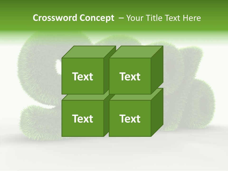 Extruded Percent Market PowerPoint Template