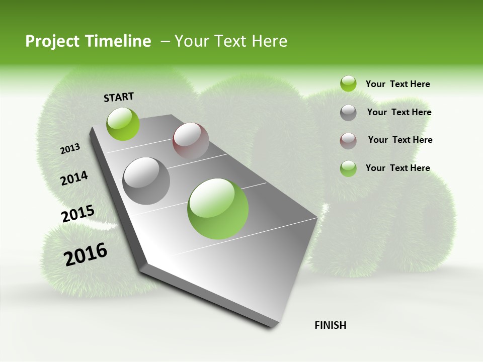 Extruded Percent Market PowerPoint Template