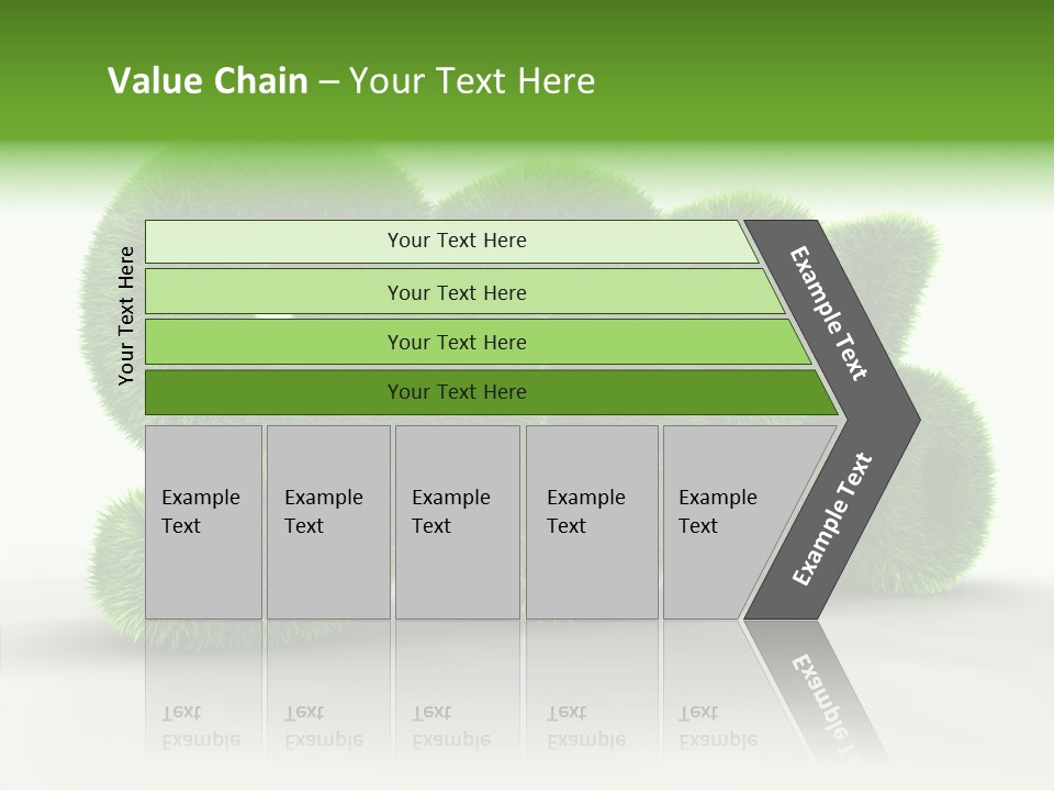Extruded Percent Market PowerPoint Template