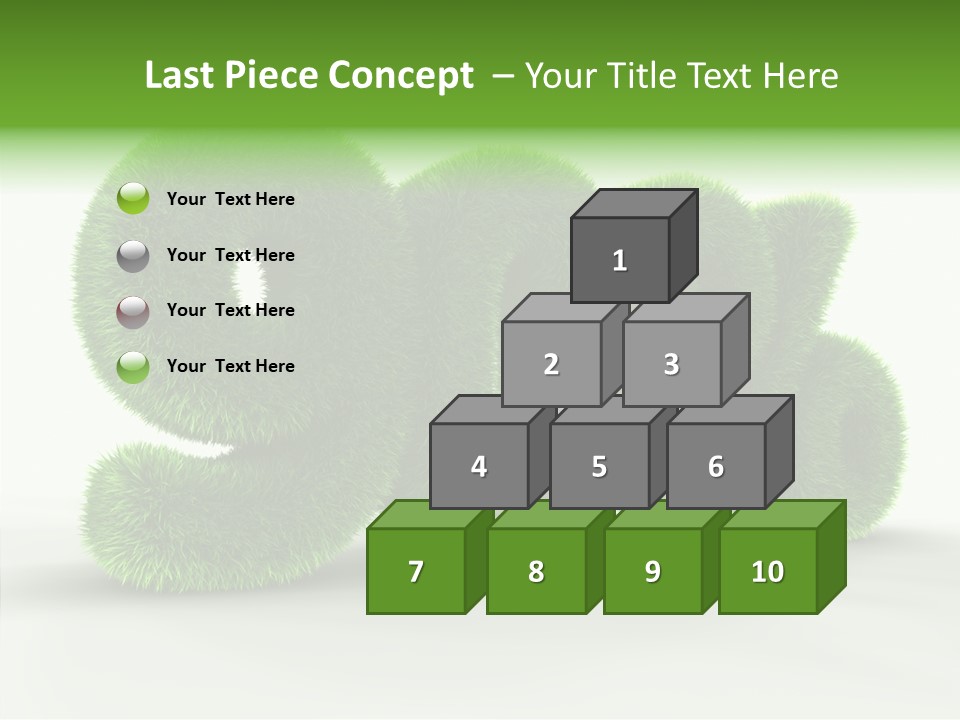 Extruded Percent Market PowerPoint Template
