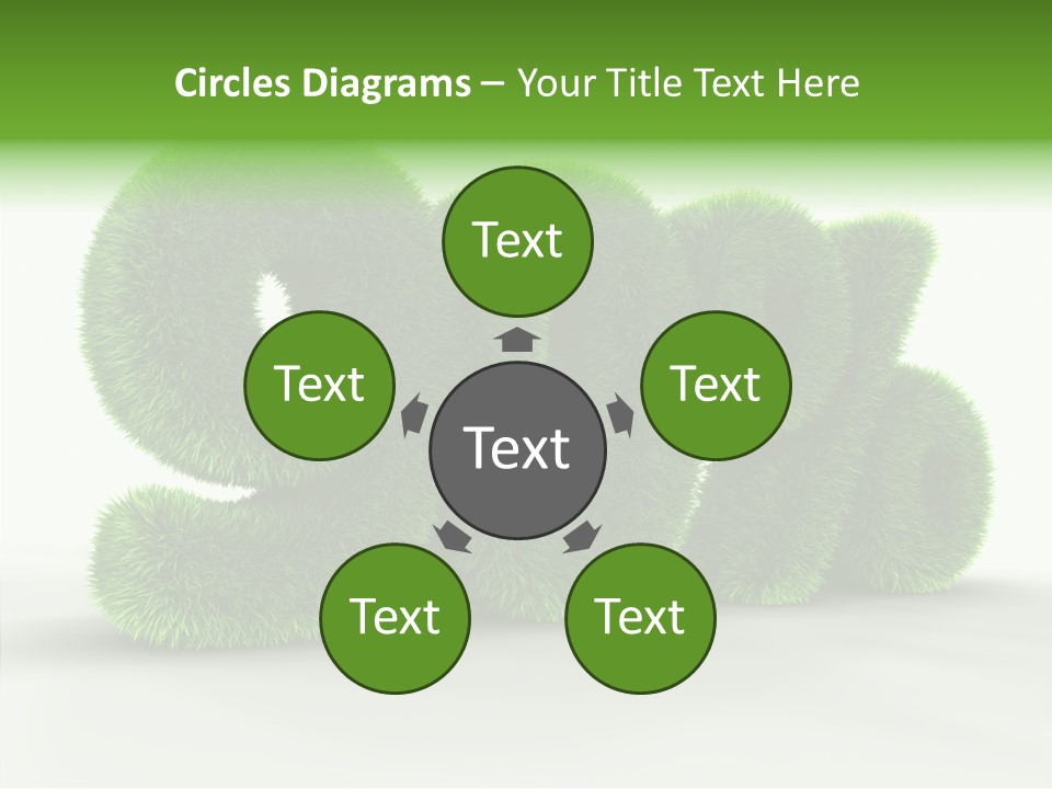 Extruded Percent Market PowerPoint Template