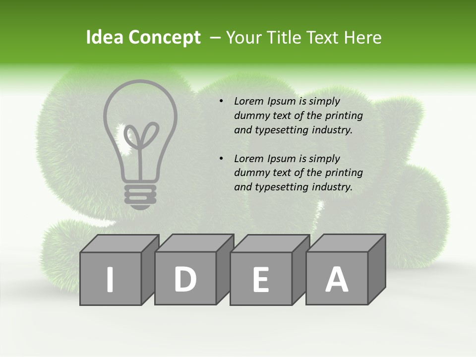 Extruded Percent Market PowerPoint Template