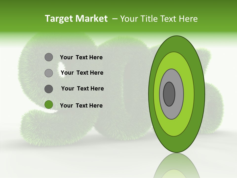 Extruded Percent Market PowerPoint Template