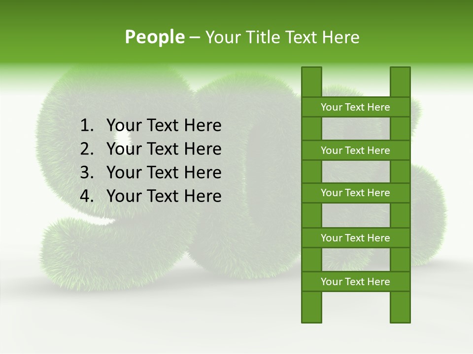 Extruded Percent Market PowerPoint Template