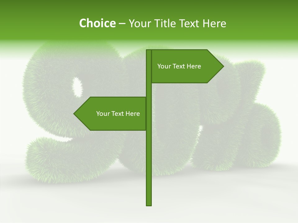 Extruded Percent Market PowerPoint Template