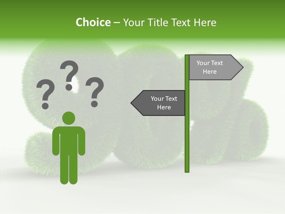 Extruded Percent Market PowerPoint Template