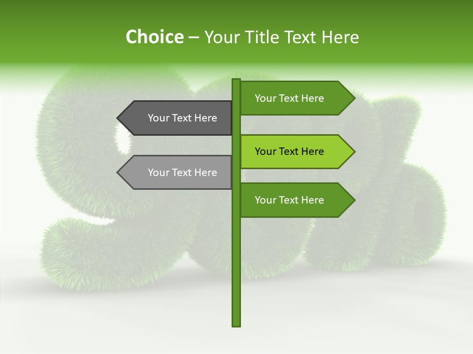 Extruded Percent Market PowerPoint Template