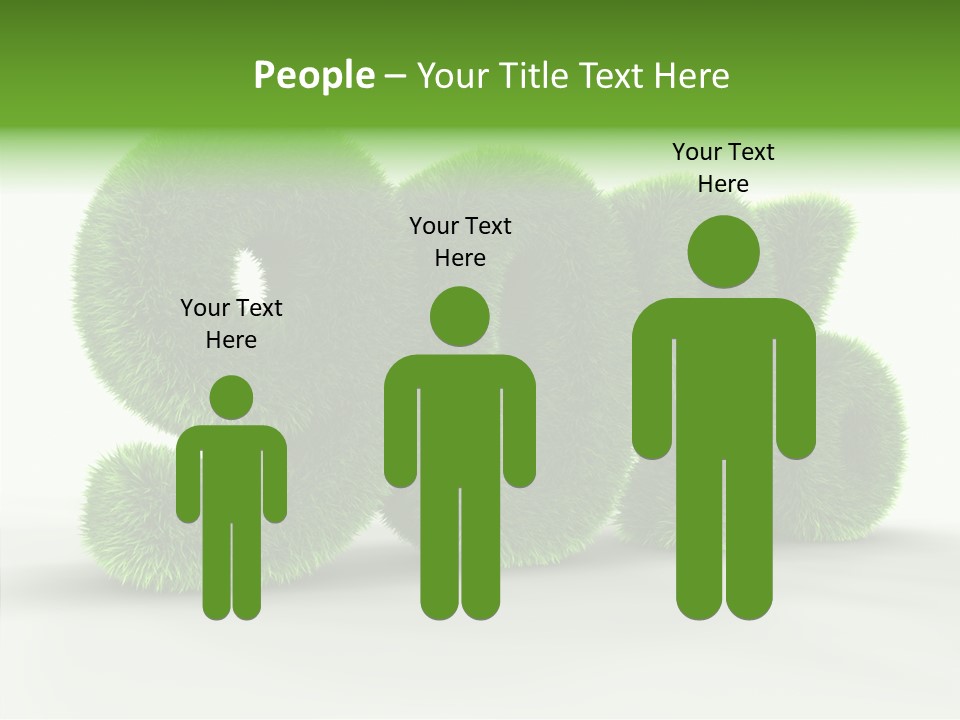 Extruded Percent Market PowerPoint Template