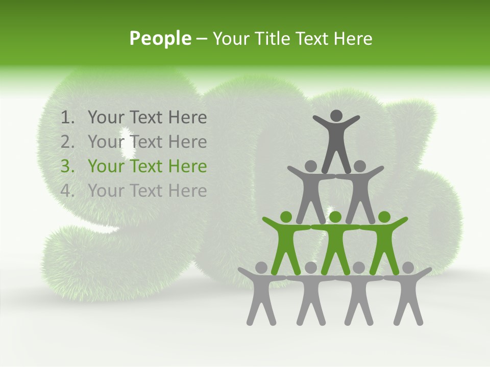 Extruded Percent Market PowerPoint Template