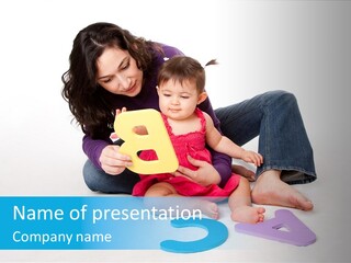 Mother Female Sit PowerPoint Template