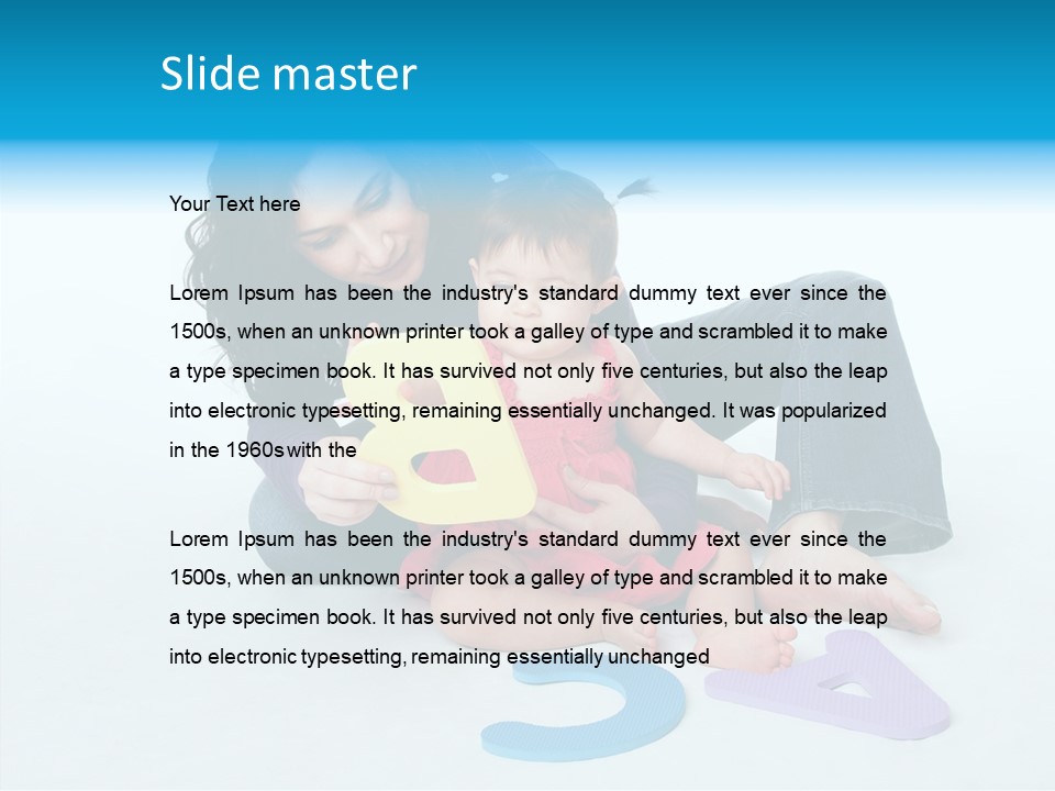 Mother Female Sit PowerPoint Template