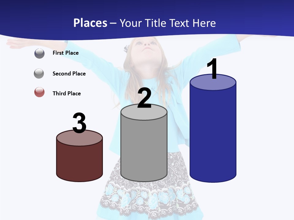 Girl Colorful Blond PowerPoint Template