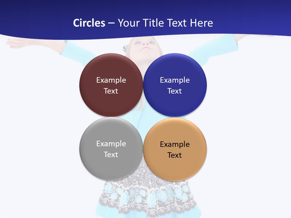 Girl Colorful Blond PowerPoint Template