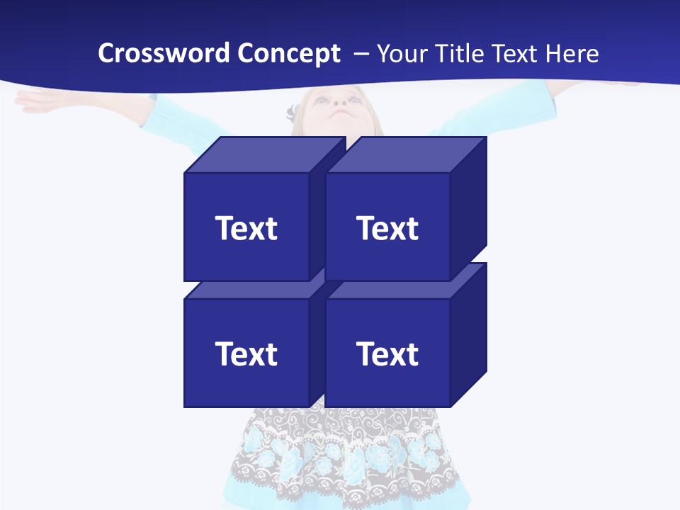 Girl Colorful Blond PowerPoint Template