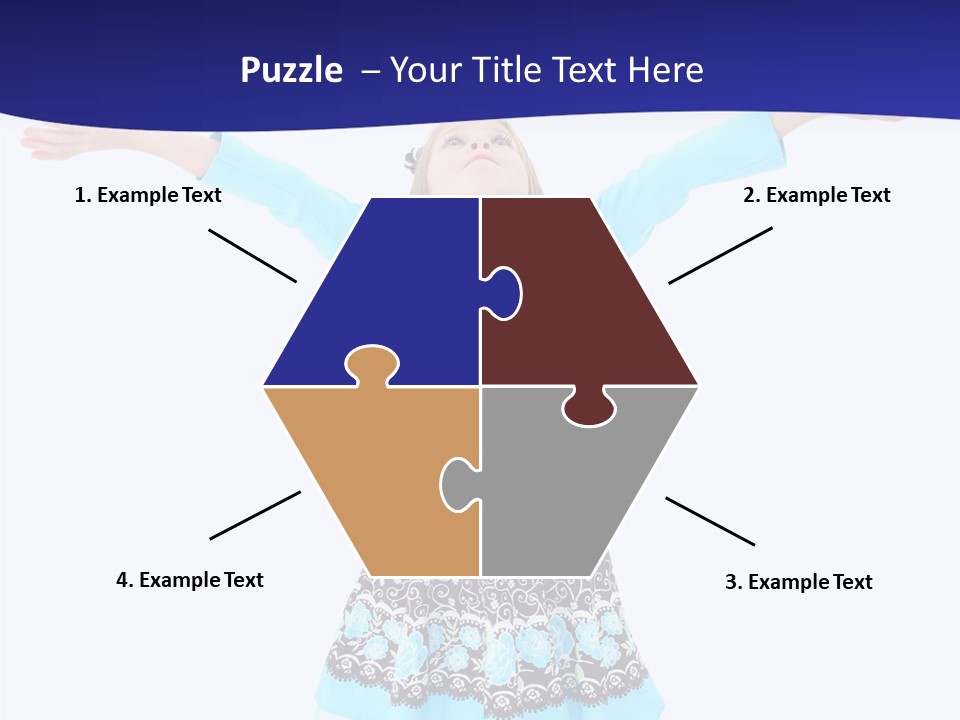 Girl Colorful Blond PowerPoint Template