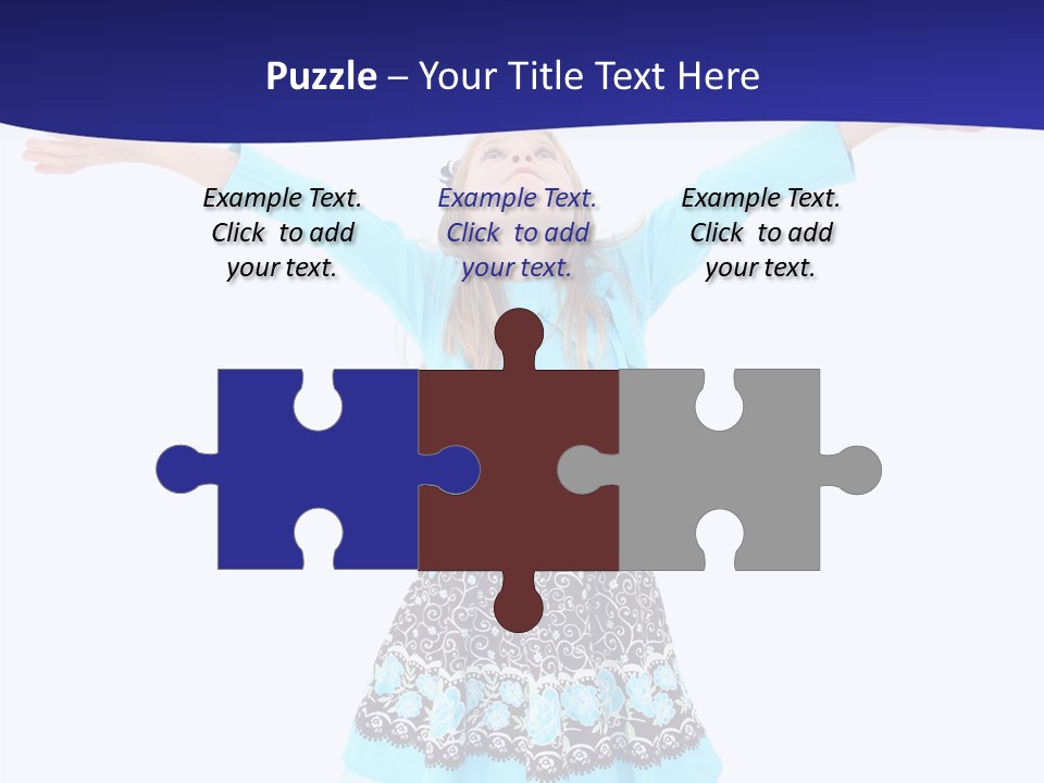 Girl Colorful Blond PowerPoint Template