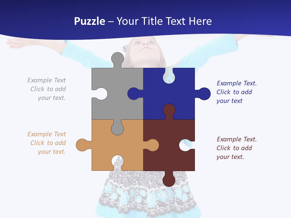 Girl Colorful Blond PowerPoint Template