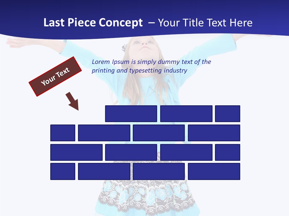 Girl Colorful Blond PowerPoint Template