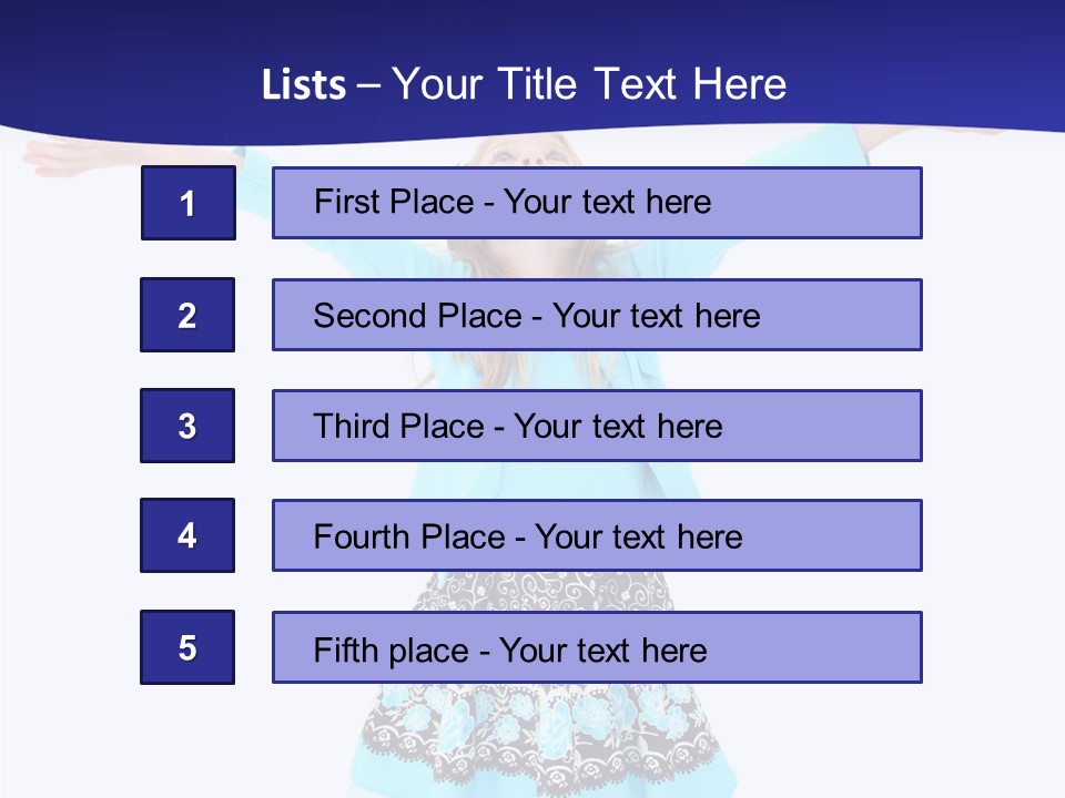 Girl Colorful Blond PowerPoint Template